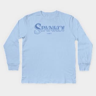 Spanko! (Glaucous Edition) Kids Long Sleeve T-Shirt